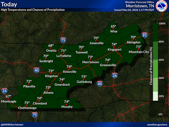 Knoxville Weather: Heavy Rain and Gusty Winds Expected Today