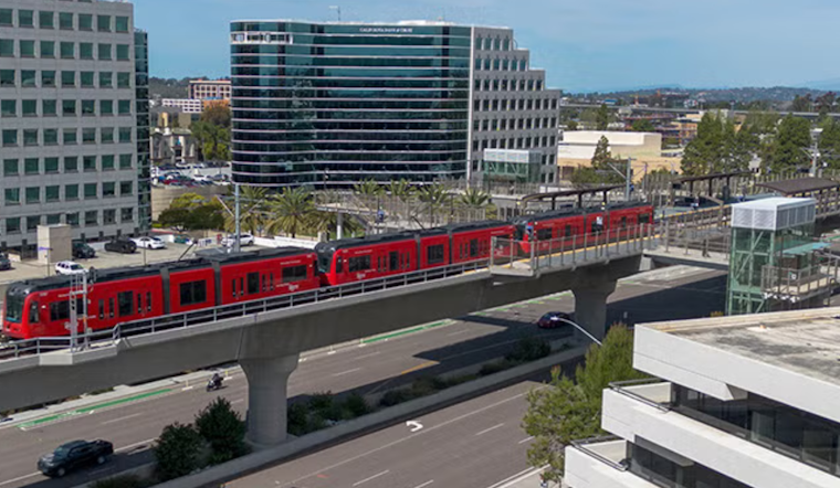 La Mesa On Edge As SB 79 Towers Crowd Trolley Line