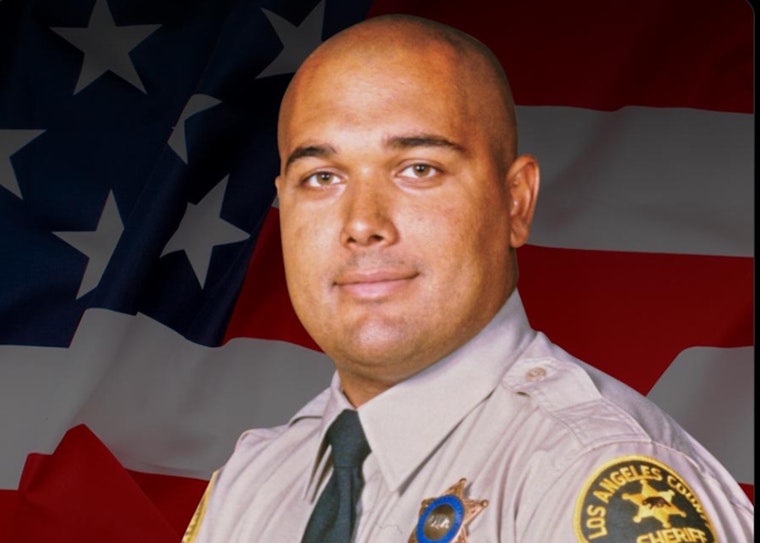L.A. Sheriffs Pause at Sgt. Bracks Memorial During Police Unity Tour