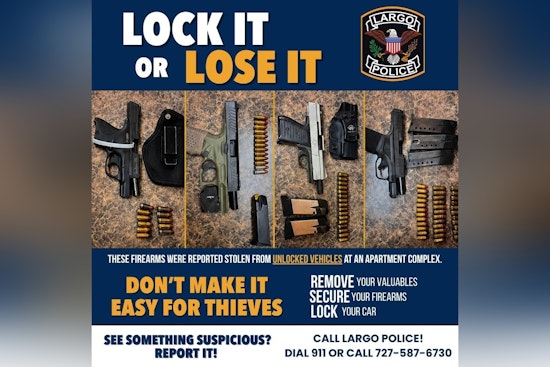 Largo Cops Track Door-Check Trio To Hidden Stash Of Loaded Guns