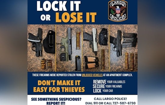 Largo Cops Track Door-Check Trio To Hidden Stash Of Loaded Guns