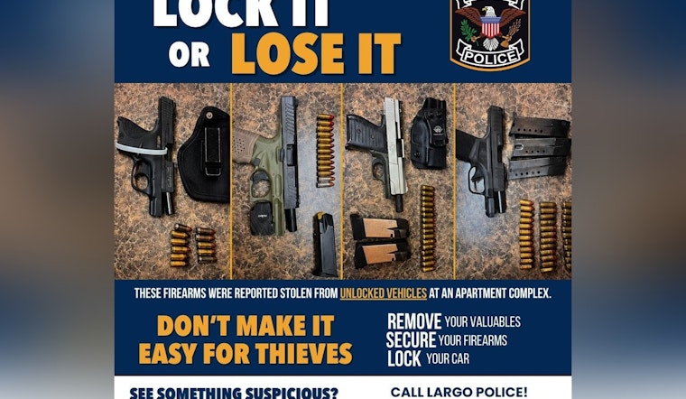 Largo Cops Track Door-Check Trio To Hidden Stash Of Loaded Guns