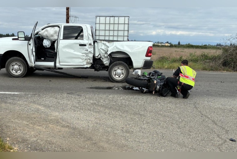 Left-Turning Pickup Leaves Woodburn Biker Dead at Rural Crossroads
