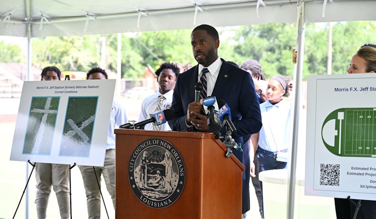 Moreno Mounts Blitz to Fix Battered Morris Jeff Stadium in Algiers