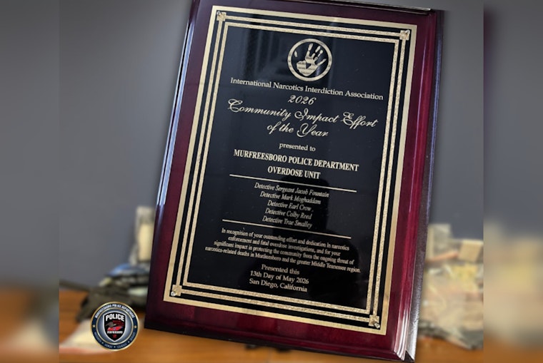 Murfreesboro Overdose Cops Nab International Honor After Big Drug Hauls