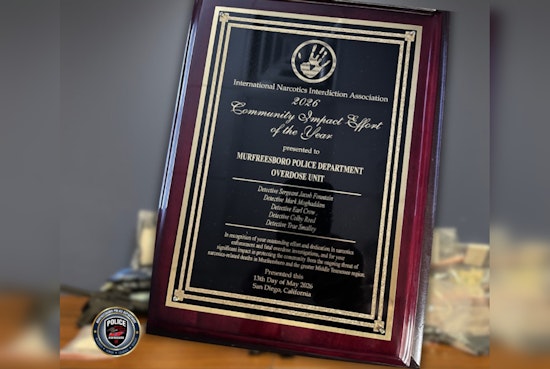 Murfreesboro Overdose Cops Nab International Honor After Big Drug Hauls