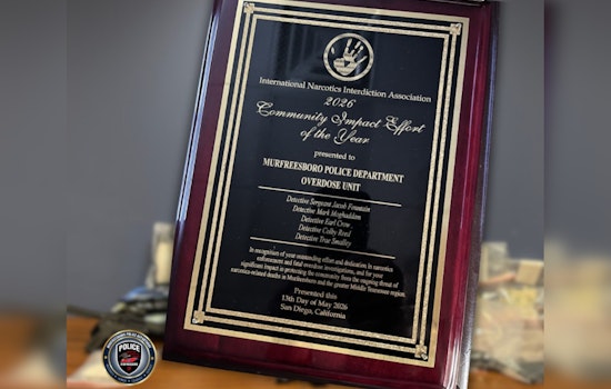 Murfreesboro Overdose Cops Nab International Honor After Big Drug Hauls