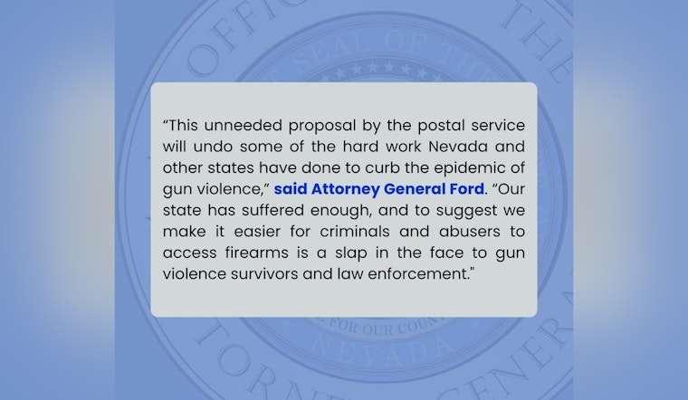 Nevada's Top Cop Goes to War Over USPS Handgun Plan