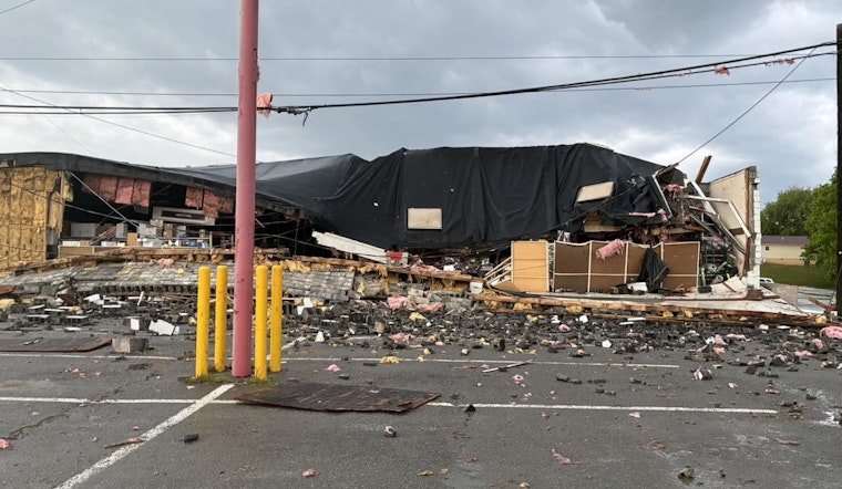 New Tazewell Lumber Building Crumples After Fierce Storm Knocks Out Power