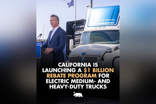Newsom Hurls $1B At Electric Big Rigs To Clean Up California Air