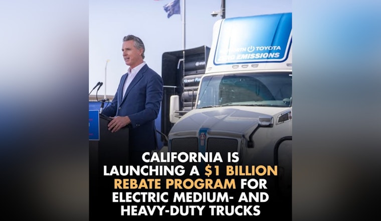 Newsom Hurls $1B At Electric Big Rigs To Clean Up California Air