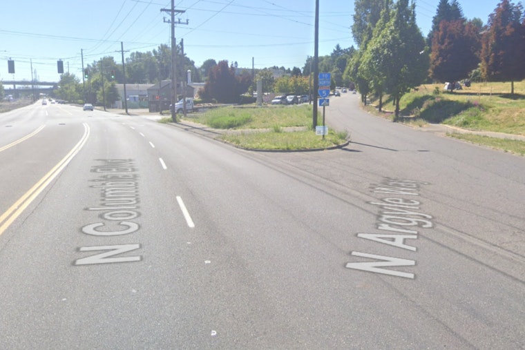 North Portland Rollover Crash With Power Lines Shuts Columbia Boulevard