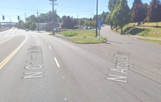 North Portland Rollover Crash With Power Lines Shuts Columbia Boulevard