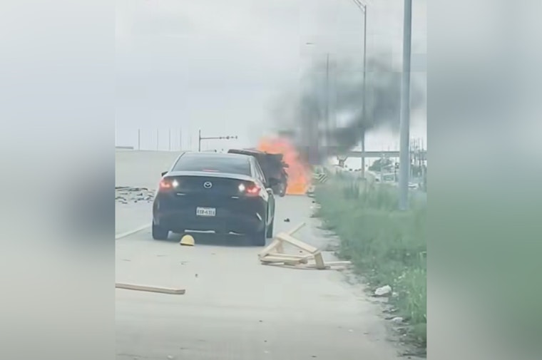 Off-Duty San Antonio Cop Sprints Into Highway Inferno To Pull Driver From Wreck