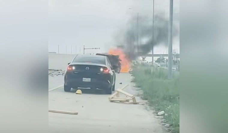 Off-Duty San Antonio Cop Sprints Into Highway Inferno To Pull Driver From Wreck