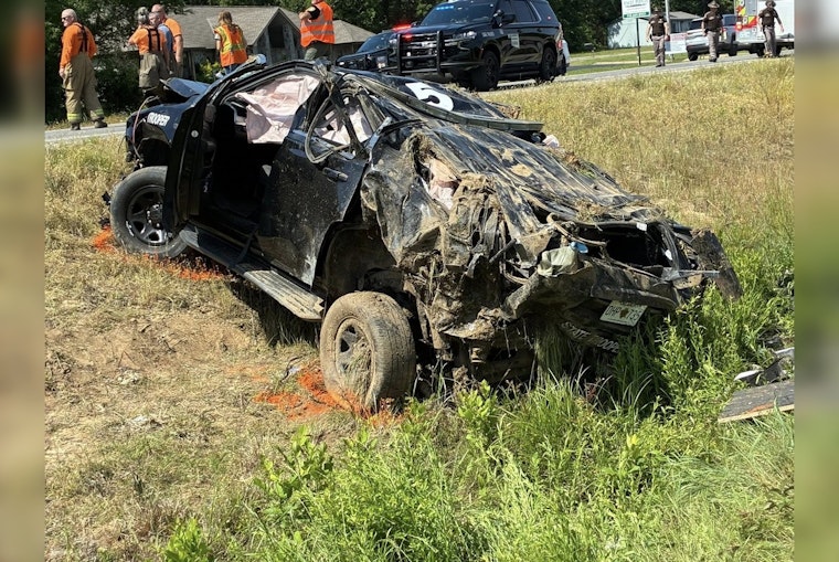 OHP Cruiser Flips Repeatedly in SH-9 Crash That Injures Trooper