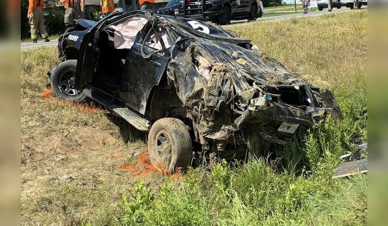 OHP Cruiser Flips Repeatedly in SH-9 Crash That Injures Trooper