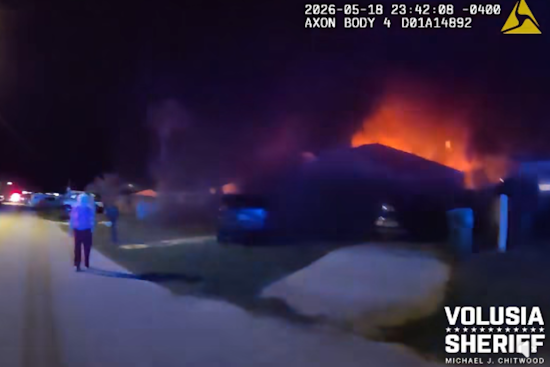 Ormond Beach Cop Kicks In Door, Drags Two From Raging House Fire