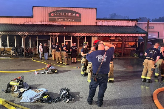 Overnight Inferno Guts Columbia Farm Supply on Bear Creek Pike
