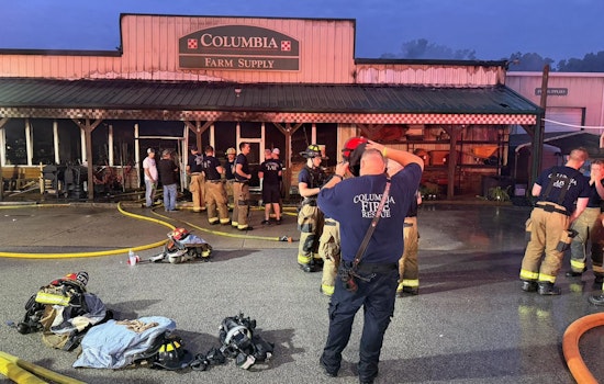 Overnight Inferno Guts Columbia Farm Supply on Bear Creek Pike