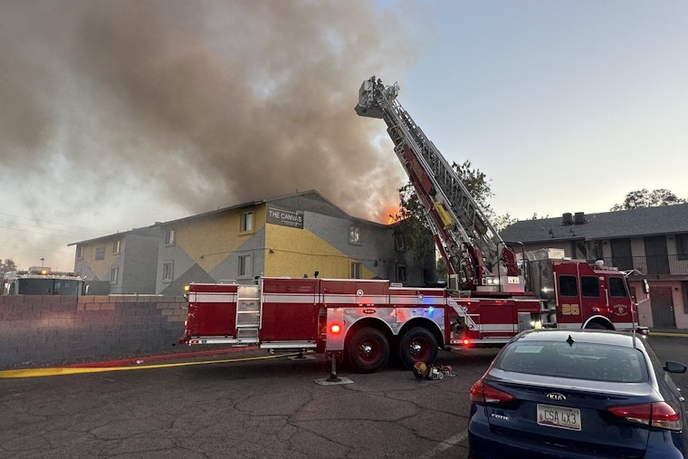 Phoenix Firefighters Drench Pre-Dawn Inferno After Apartment Blaze Goes Defensive