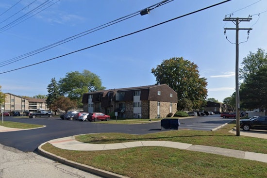 Pre-Dawn Balcony Blaze Rocks Harrison Township Apartment Building
