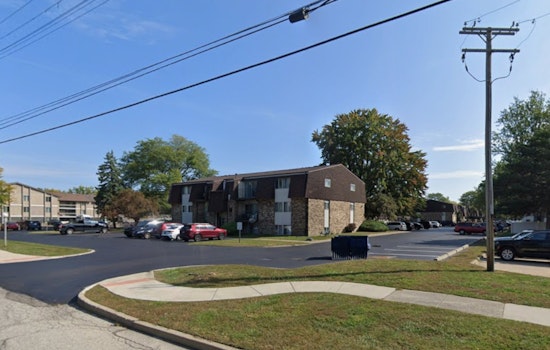 Pre-Dawn Balcony Blaze Rocks Harrison Township Apartment Building