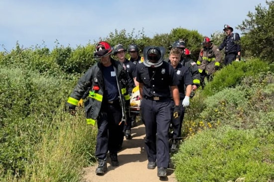 Presidio Cliff Drama As Fire Crews Hoist Stranded Hiker Above Battery Crosby