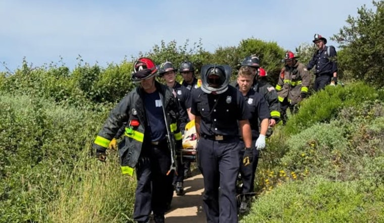 Presidio Cliff Drama As Fire Crews Hoist Stranded Hiker Above Battery Crosby