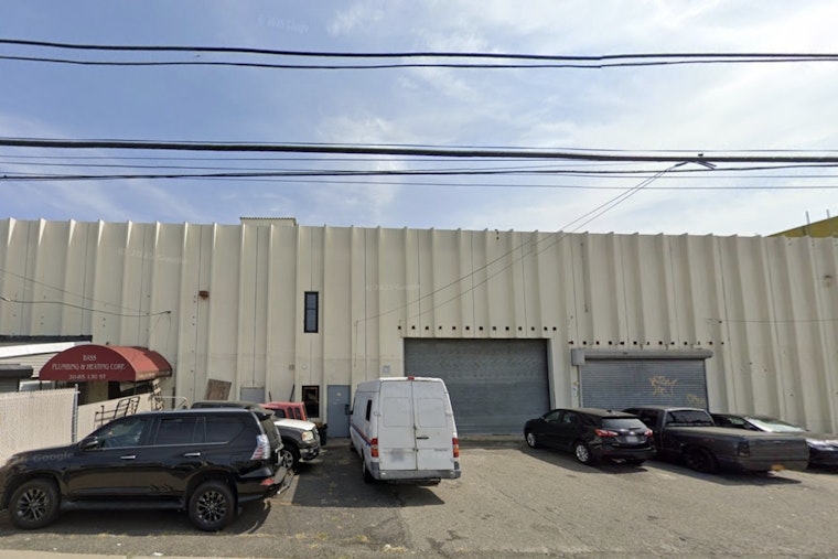 Queens Lumber Inferno Turns College Point Night Sky Orange