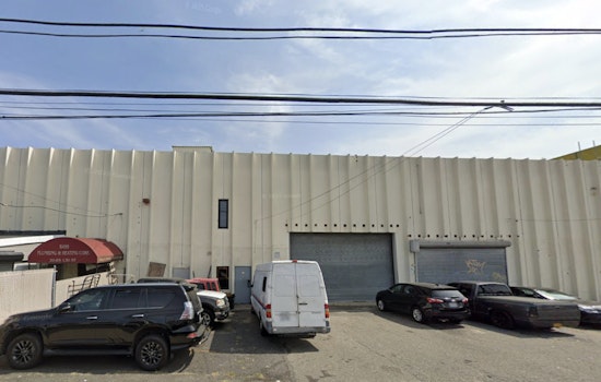 Queens Lumber Inferno Turns College Point Night Sky Orange