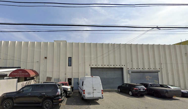 Queens Lumber Inferno Turns College Point Night Sky Orange