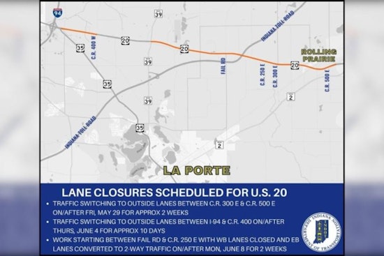 Rail Fix Shuts Down U.S. 20, Duneland Drivers Brace For A Week Of Detours