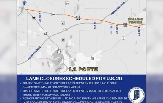 Rail Fix Shuts Down U.S. 20, Duneland Drivers Brace For A Week Of Detours