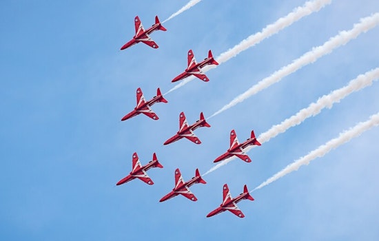 Red Arrows Roar Into Ypsilanti Skies for Thunder Over Michigan