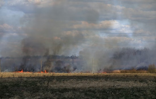 San Jose Grass Blaze Erupts By Senter And Story, Smoke Clouds East Side
