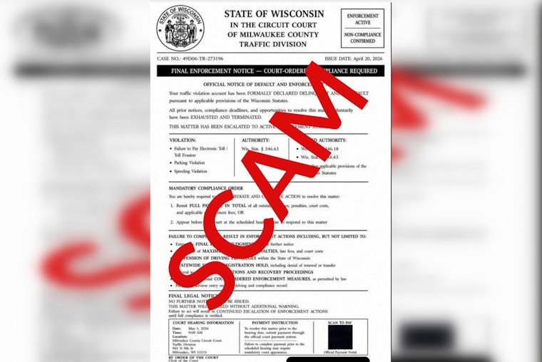 Scam Text Blitz Hits Milwaukee: Sheriff Warns Drivers To Hang Up, Not Pay