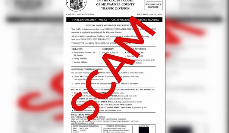 Scam Text Blitz Hits Milwaukee: Sheriff Warns Drivers To Hang Up, Not Pay