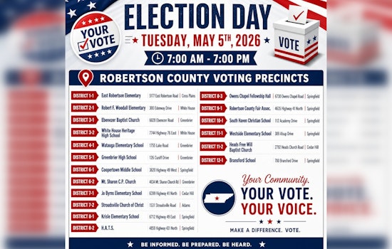 School Gyms, Church Halls Become Polling Hotspots Across Robertson County