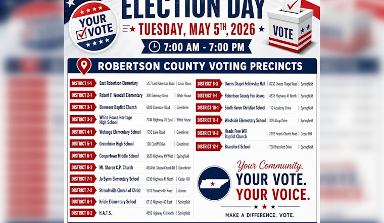 School Gyms, Church Halls Become Polling Hotspots Across Robertson County