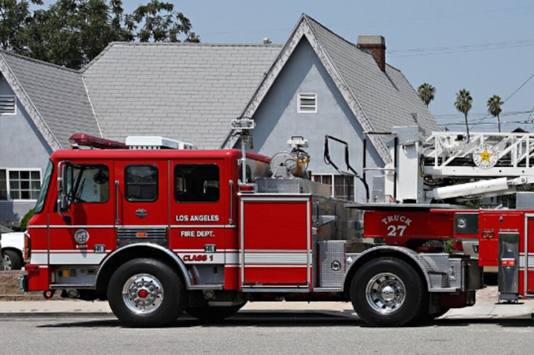 Sherman Oaks Apartment Building Fire, Crews On Scene