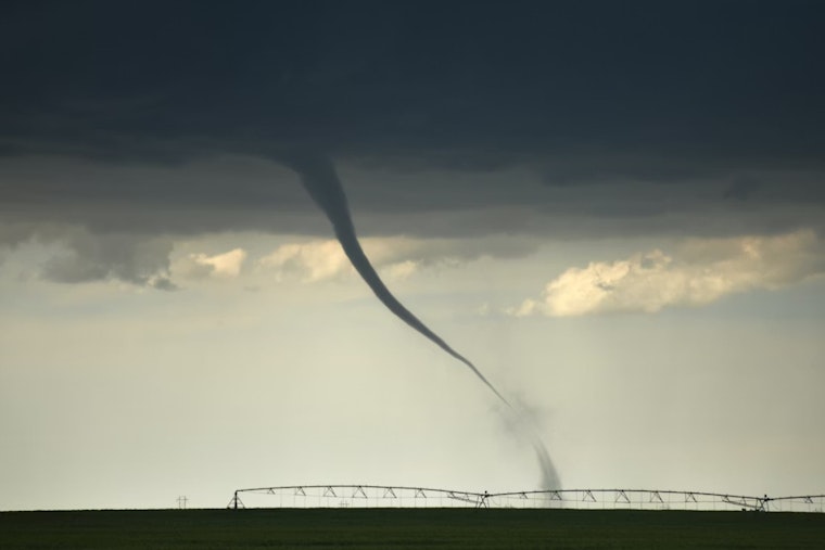 Skinny Tornado Pops Up Near DIA, Vanishes in Minutes