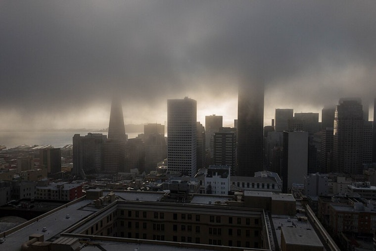 Sneaker Waves Crash SF Beach Day As Fog Puts City On Chill
