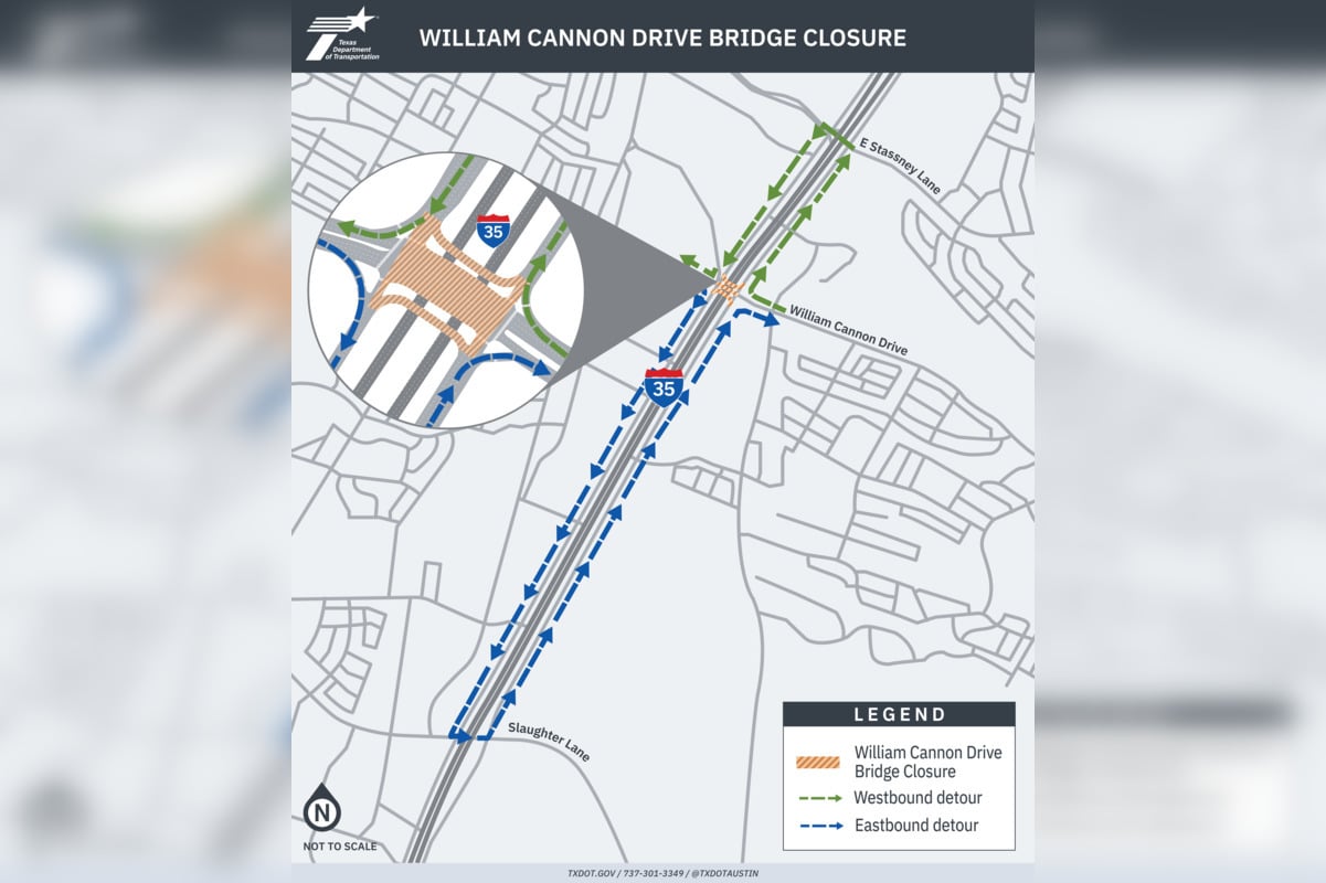 South Austin's William Cannon Bridge Shuts Down For Back-To-Back Weekends