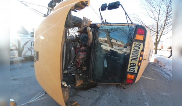 South Side School Bus Flip Lands Milwaukee Speedster Behind Bars
