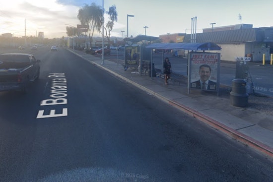 Stolen Getaway Car Plows Into East Vegas Bus Stop Near Downtown