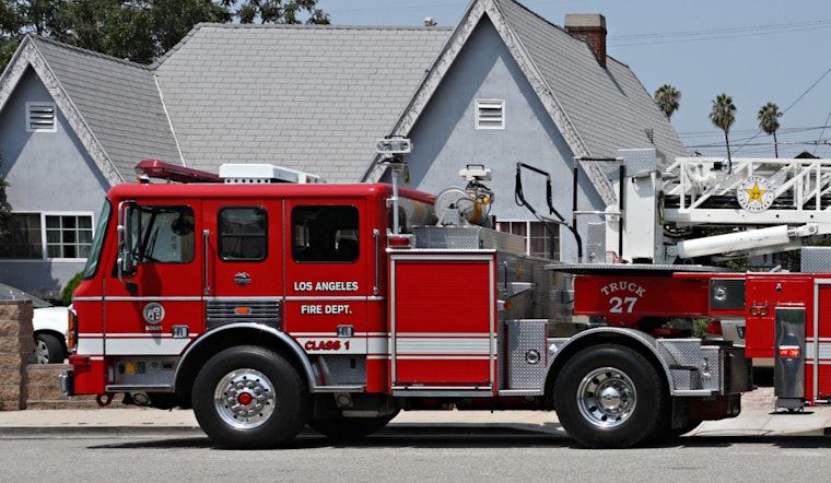 Sunland Fire Truck Overturns, 2 Firefighters Hurt