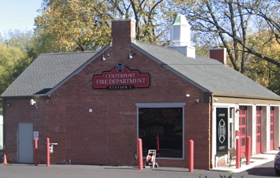SUV Slams Into Centerport Firehouse After Tree Crash, Driver Pulled From Wreck