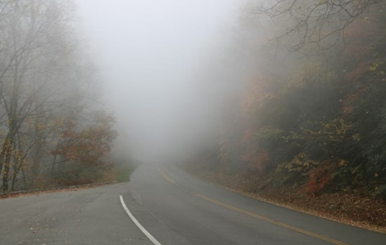 Thick Triangle Fog Stalls Raleigh Rush Hour, Sun Muscles In by Midmorning