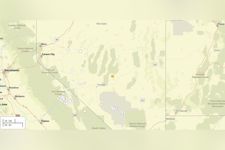 Tonopah Gets Another Late-Night Jolt as 4.5 Quake Rattles Central Nevada